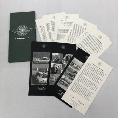 Spyker C8 Spyder Car Sales Brochure Catalog