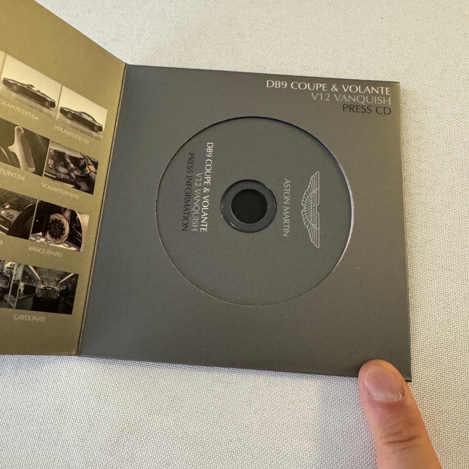 Aston Martin Car Press Kit Photo CD Aston Martin V12 Vanquish DB9 Coupe Volante