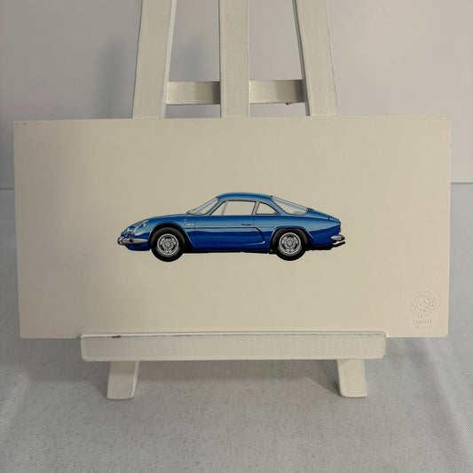 1969 Renault Alpine A110 1600S Car Illustration Art Drawing Hand Drawn Vintage
