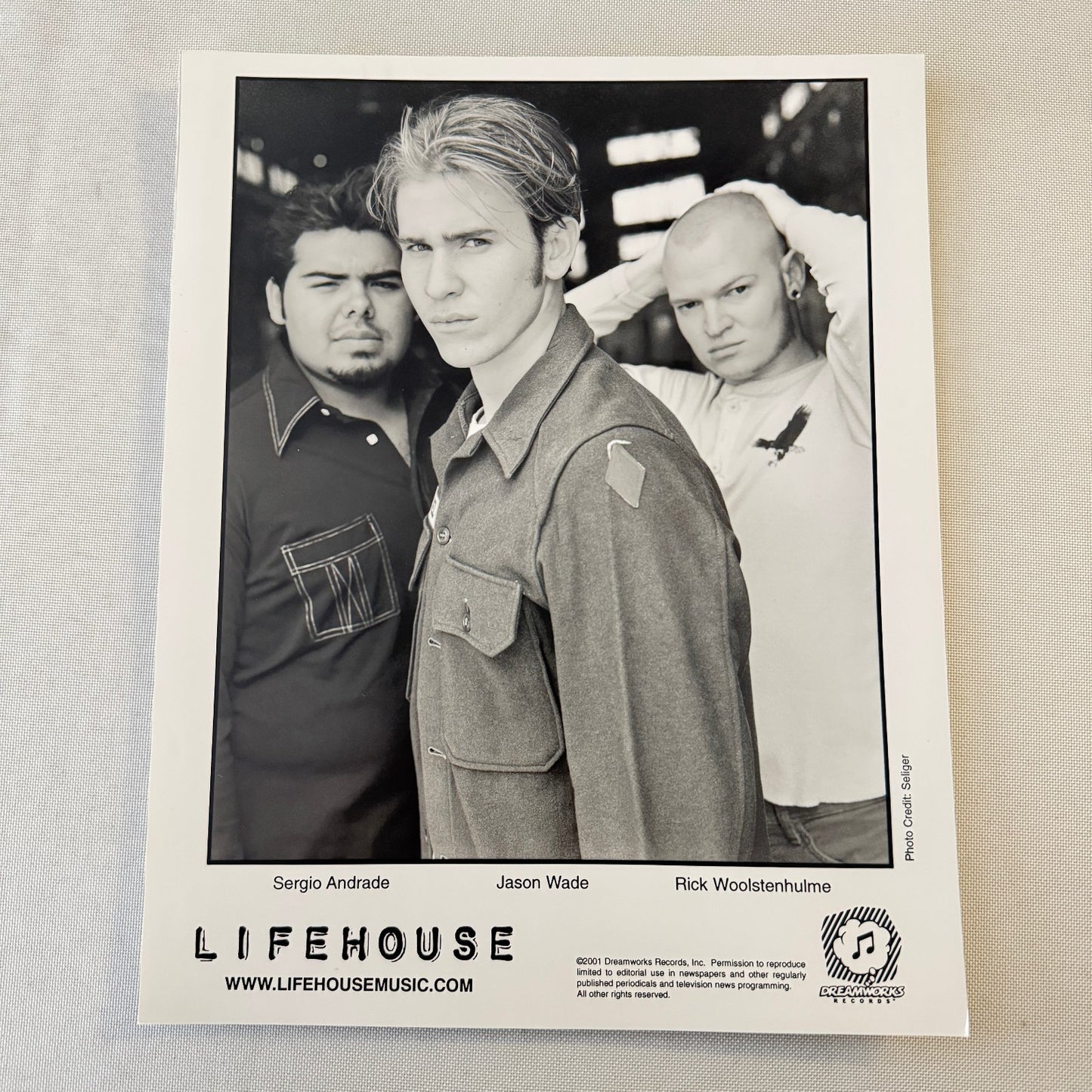 Lifehouse Music Publicity Press Photo Photograph Band 2001 Sergio Andrade