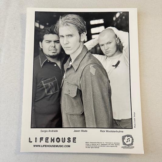 Lifehouse Music Publicity Press Photo Photograph Band 2001 Sergio Andrade