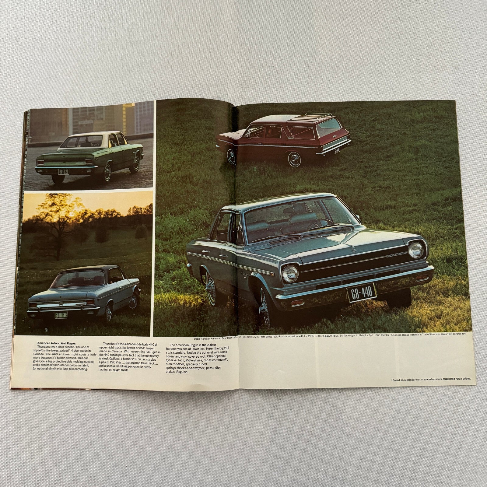 1968 American Motors AMC Brochure Catalog Javelin Rebel American Ambassador AMX