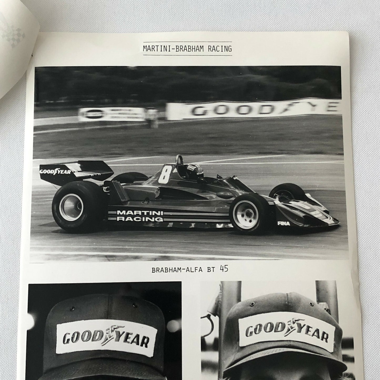 Vintage 1977 Martini Brabham Racing Alfa Romeo Car Press Photo Photograph Pace +