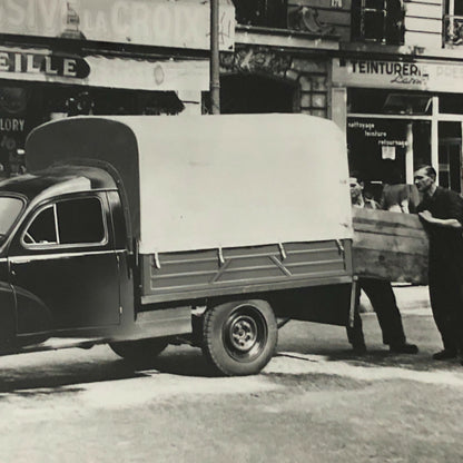 Vintage Peugeot Truck Photo Photograph Camionette Bachee 203-U