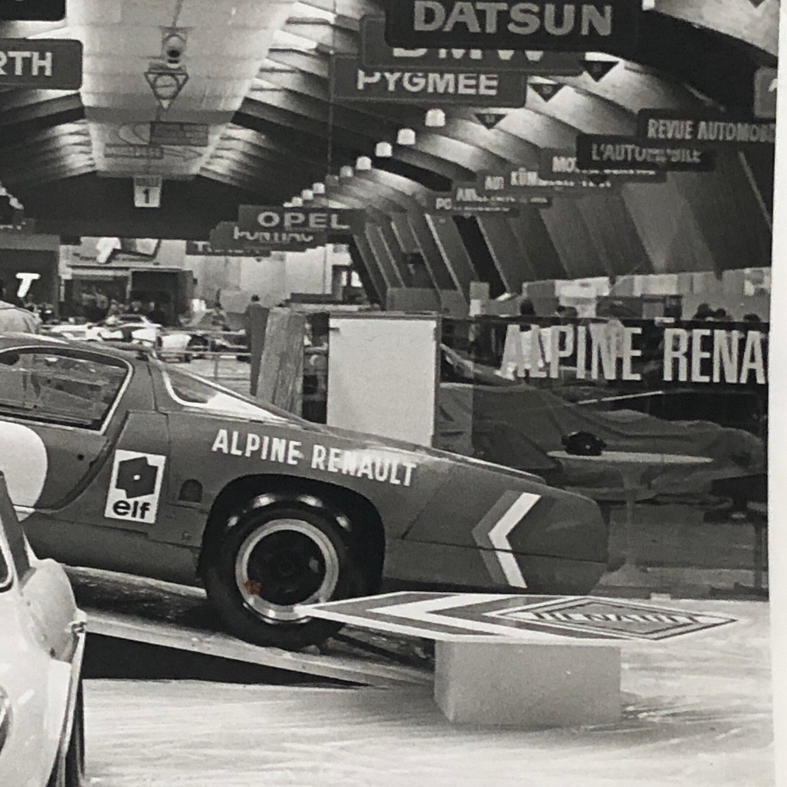 Vintage Renault Alpine Racing Car Photo Photograph Print Auto Show Display 