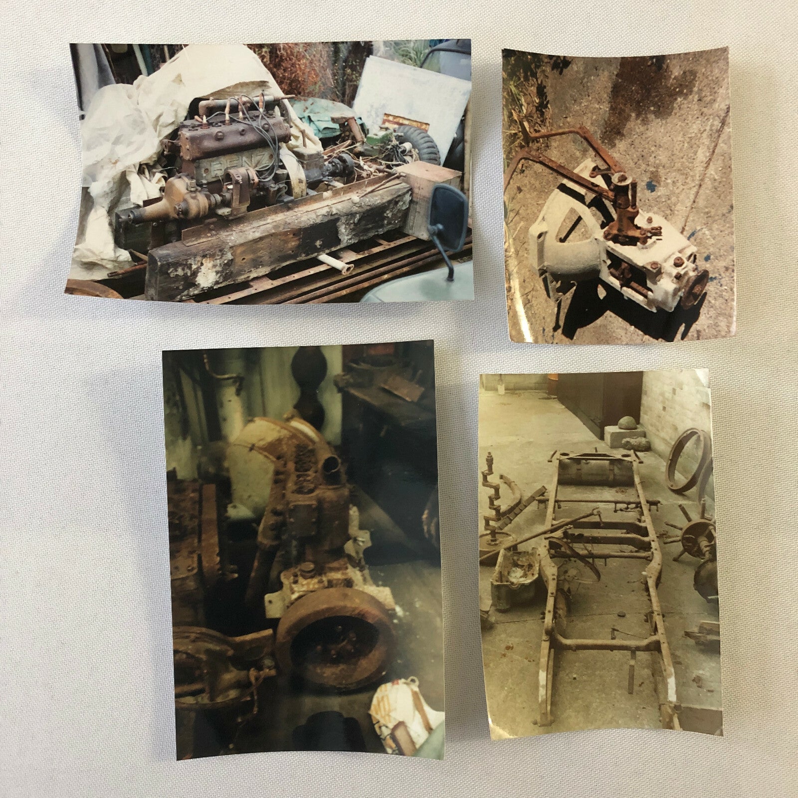 Early Mercedes Benz Car Barn Find Junk Yard Car Part Photo Photograph Lot of 23 