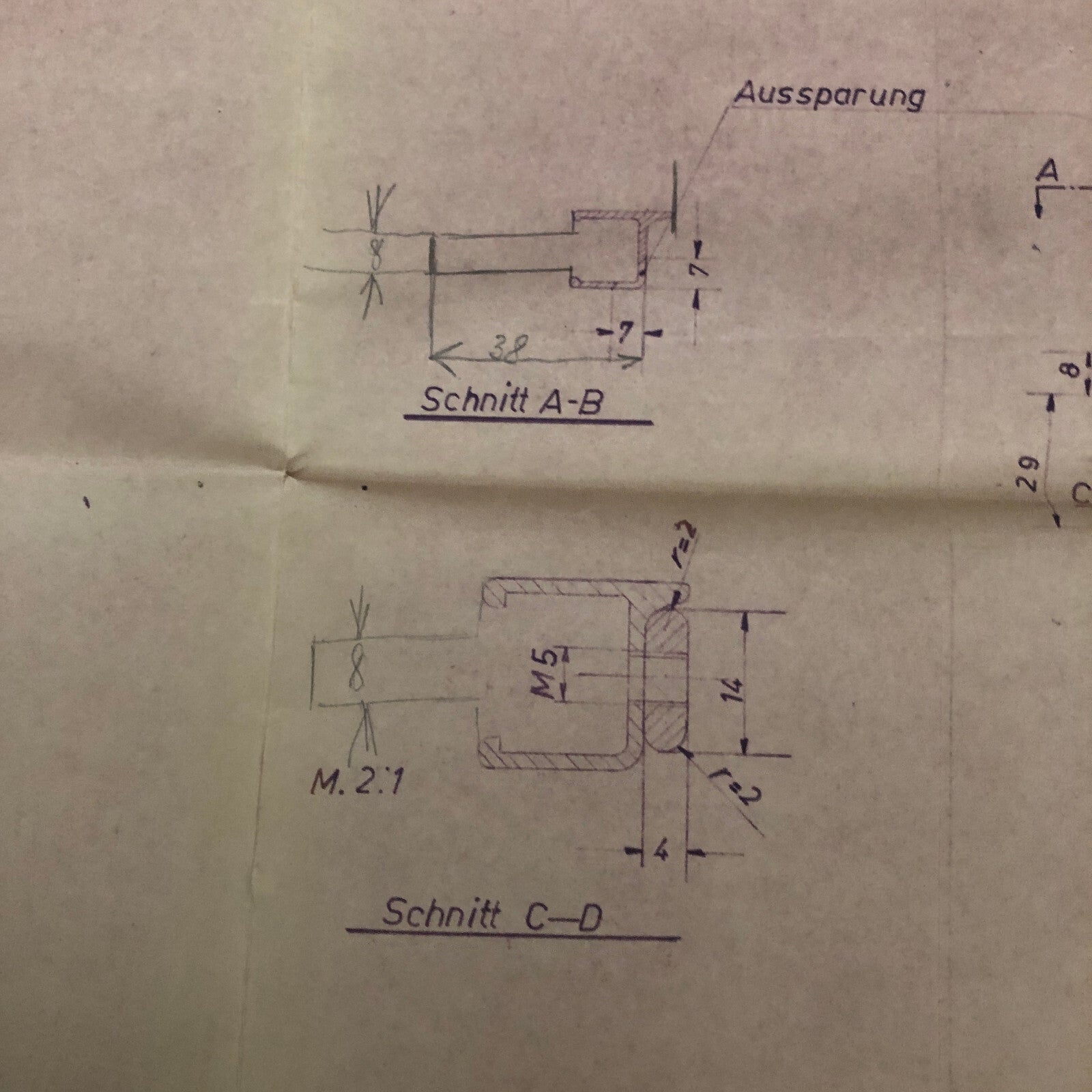 Vintage Porsche Reutter & Co Coachbuilder Factory Part Blueprint Document German