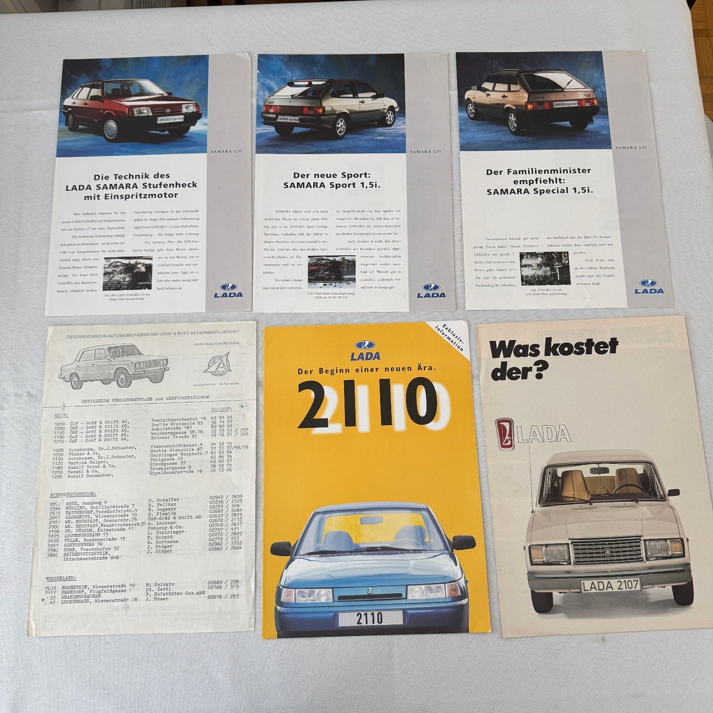 Lada Car Sales Brochure Literature Lot 40+ Pieces Lada Niva Samara Nova RL +