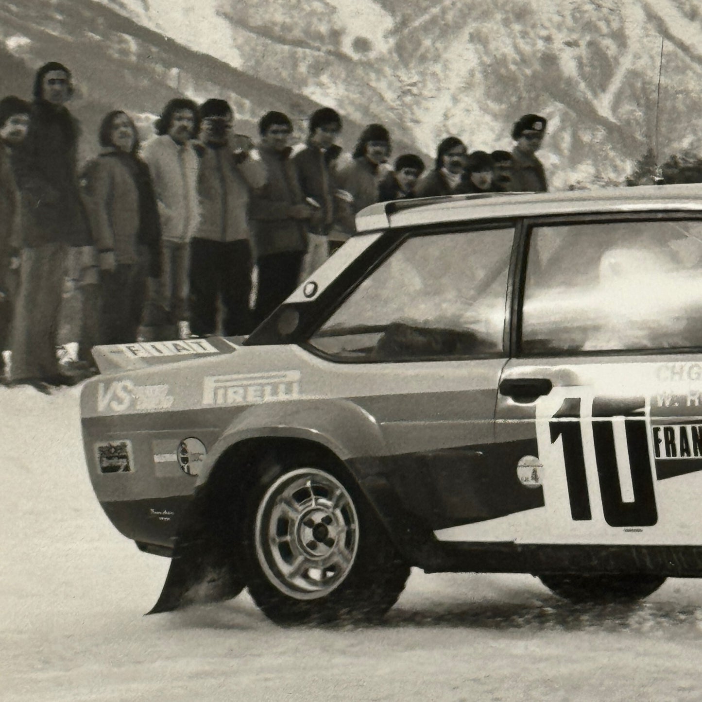 1980 Rallye Monte Carlo Press Photo Photograph DPPI Fiat 131 Abarth Car