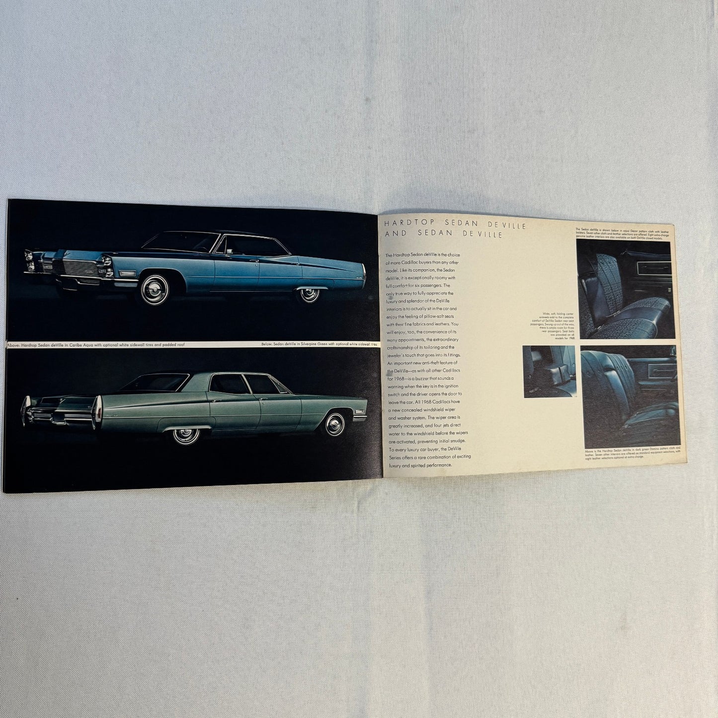 1968 Cadillac Car Sales Brochure Catalog Fleetwood Brougham Eldorado DeVille