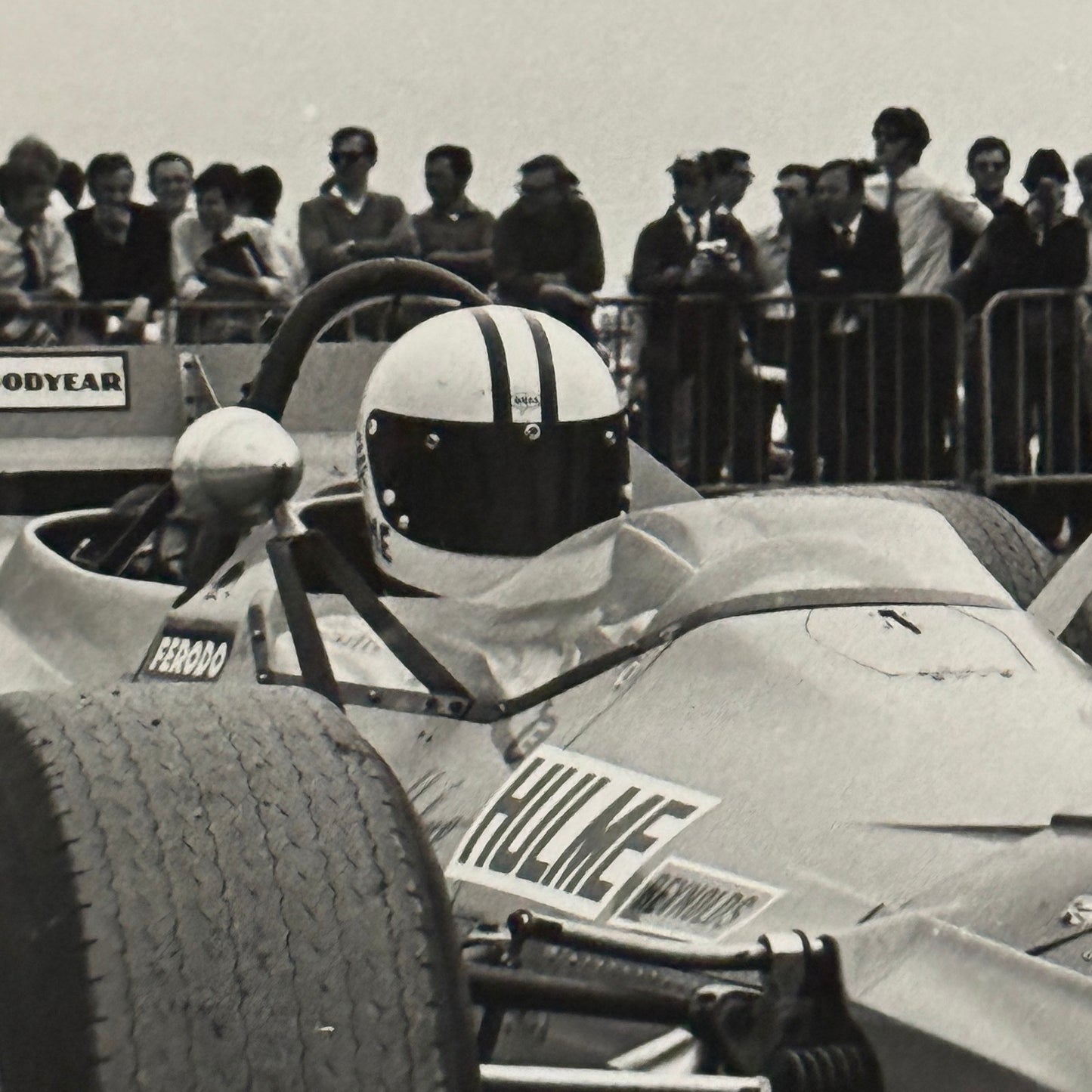 Vintage Racing Photo Denny Hulme McLaren 1969 British Grand Prix Photograph