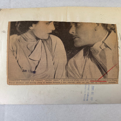 Vintage Movie Press Photo Photograph Another Dawn Film Errol Flynn Kay Francis