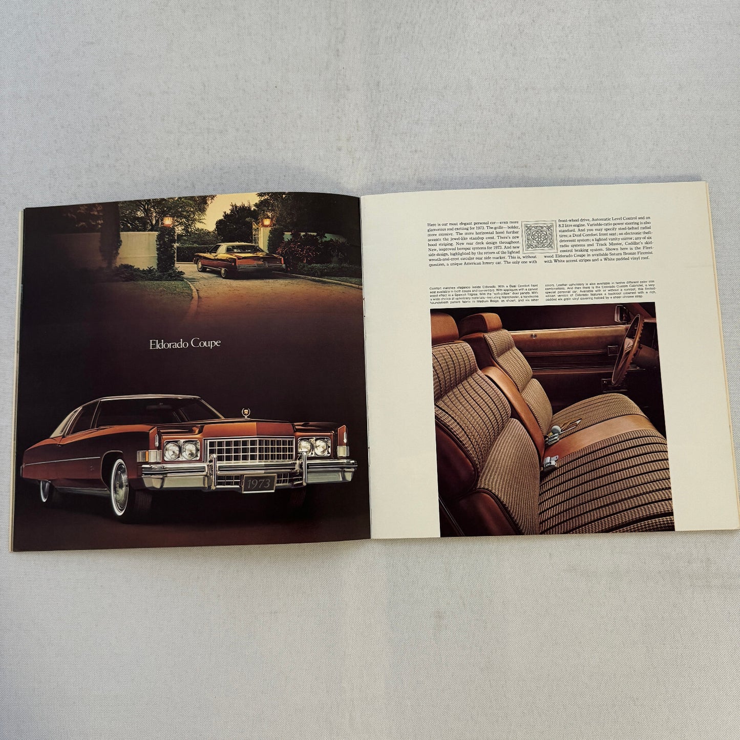 1973 Cadillac Sales Brochure Catalog Fleetwood Brougham Eldorado Coupe DeVille +