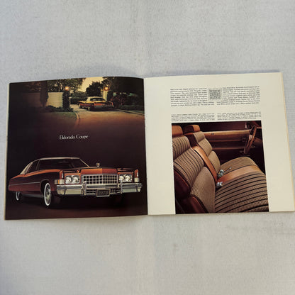 1973 Cadillac Sales Brochure Catalog Fleetwood Brougham Eldorado Coupe DeVille +