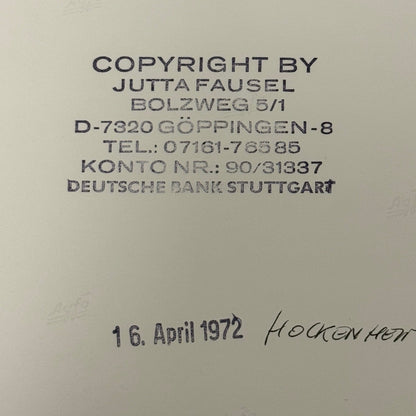 Vintage Racing Photo Niki Lauda Michael Kranefuss 1972 Hockenheim F2 Motorsport