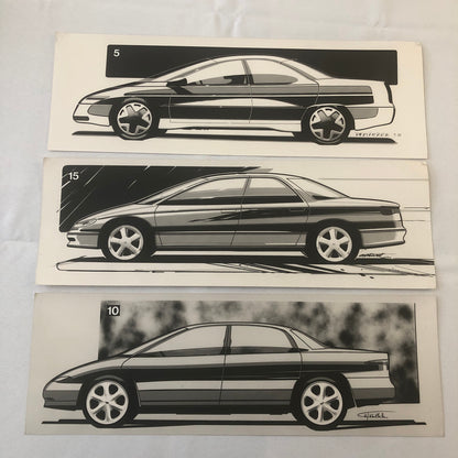 Vintage Car Design PRINT Concept Rendering Germany Ford Lot of 14x