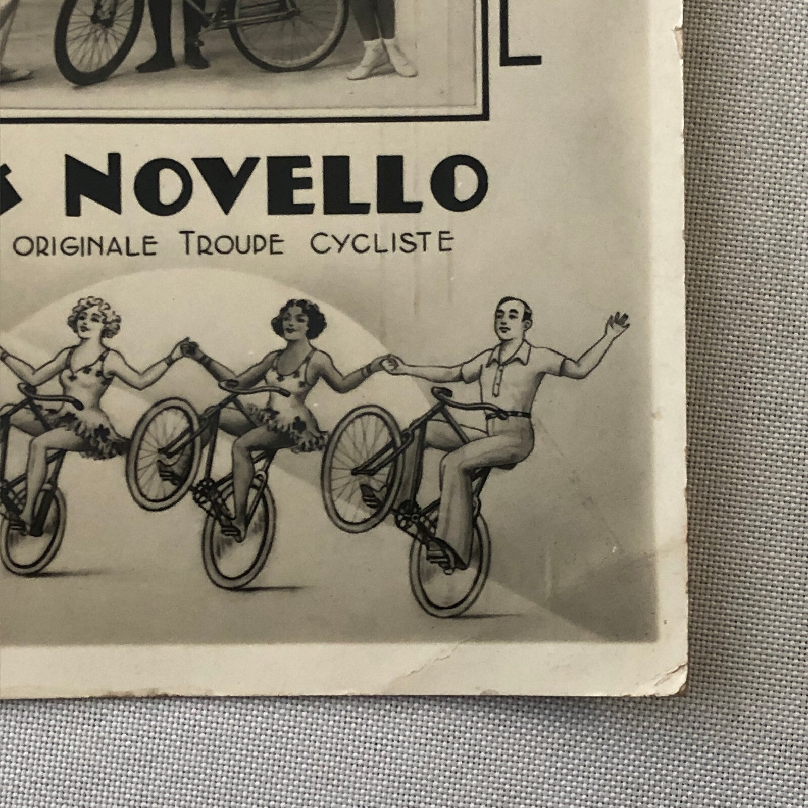 Circus Performer Bicycle Balancing Act Vintage Photo Photograph Les Novello