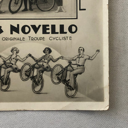 Circus Performer Bicycle Balancing Act Vintage Photo Photograph Les Novello