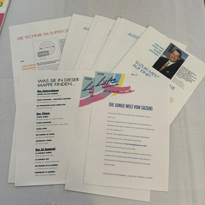 1993 Suzuki Press Kit Brochure Photos German Swift Vitara Super Carry Samurai