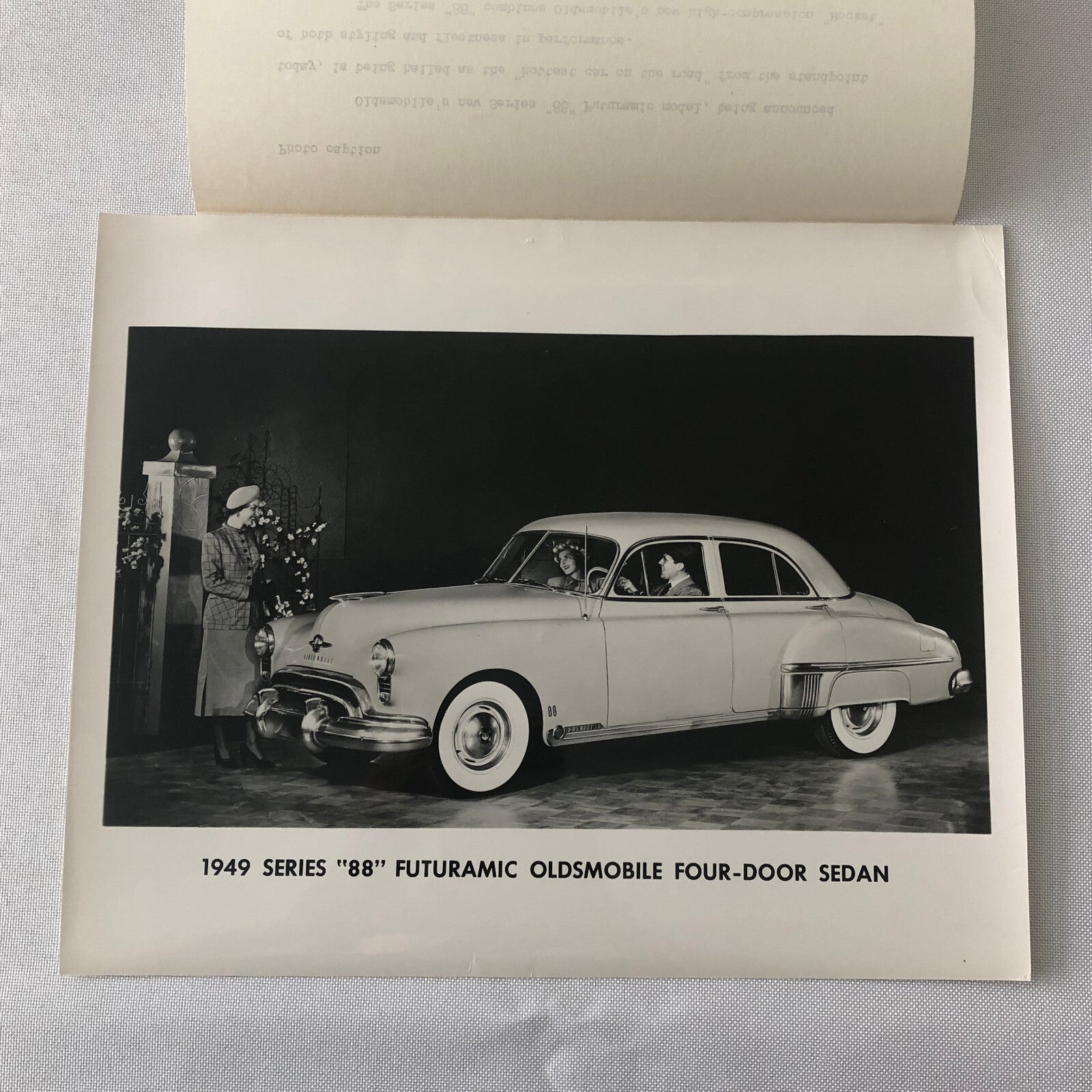 1949 Oldsmobile Series 88 Futuramic Sedan Factory Press Photo Photograph