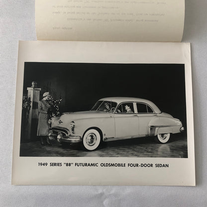 1949 Oldsmobile Series 88 Futuramic Sedan Factory Press Photo Photograph