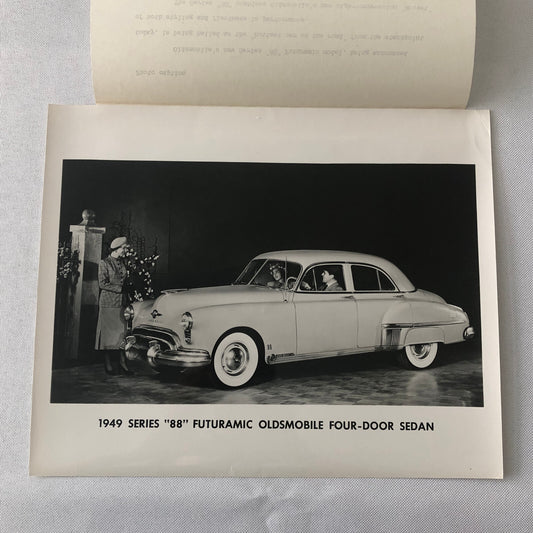 1949 Oldsmobile Series 88 Futuramic Sedan Factory Press Photo Photograph
