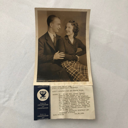 Press Photo Photograph Studebaker Car Company President Son Wedding 1934 Erskine