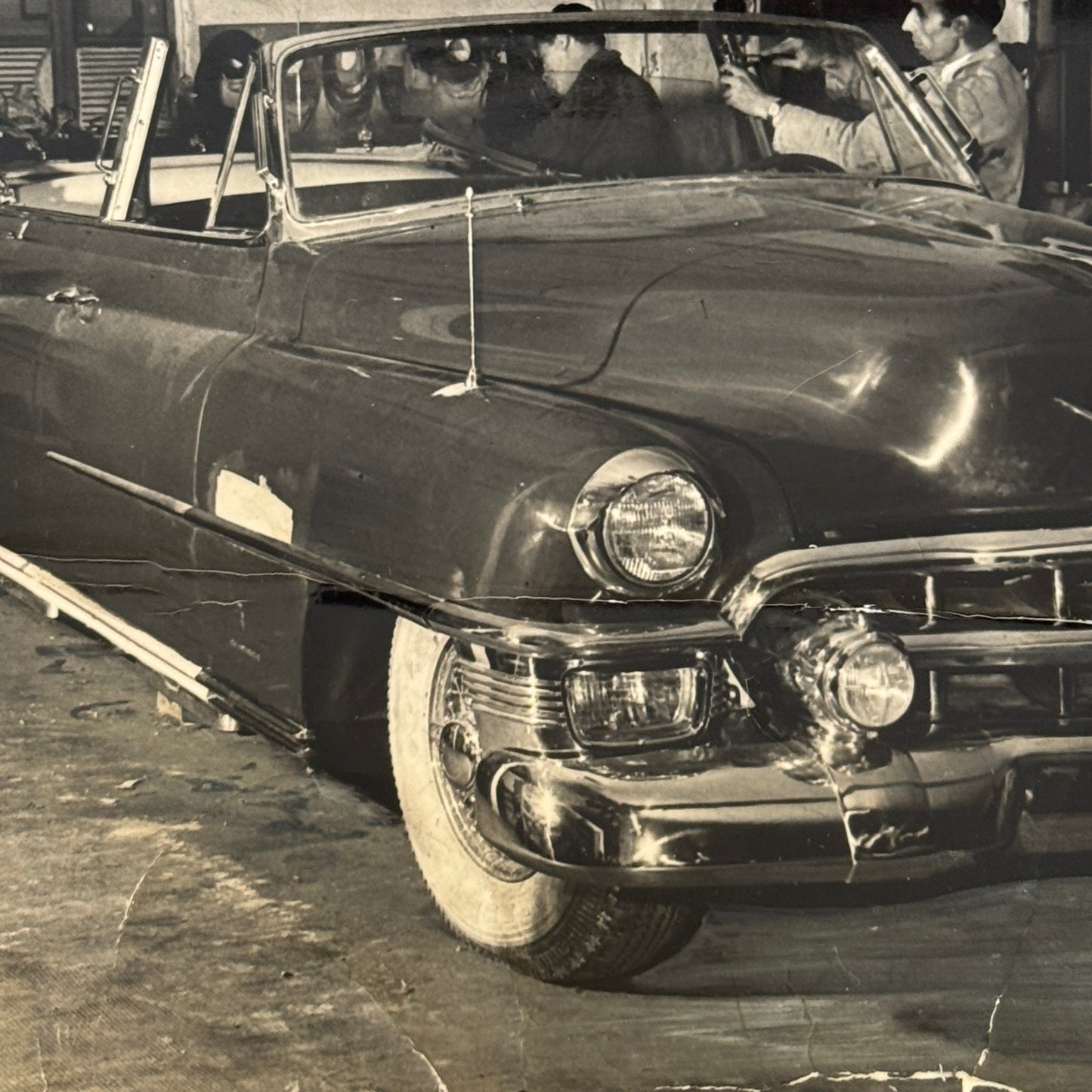 Cadillac Repair Shop Italian Press Photo Photograph Print Vintage Car Automobile