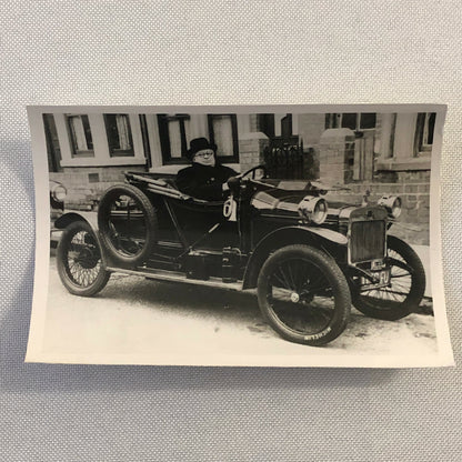 Man in Early Antique Car Automobile Photo Photograph Print 
