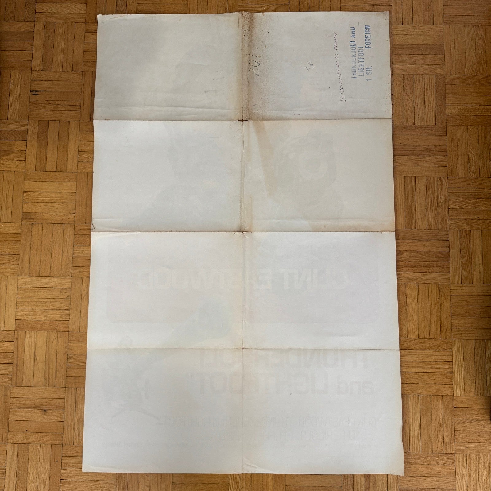 Vintage Movie Poster Clint Eastwood 1974 Thunderbolt and Lightfoot