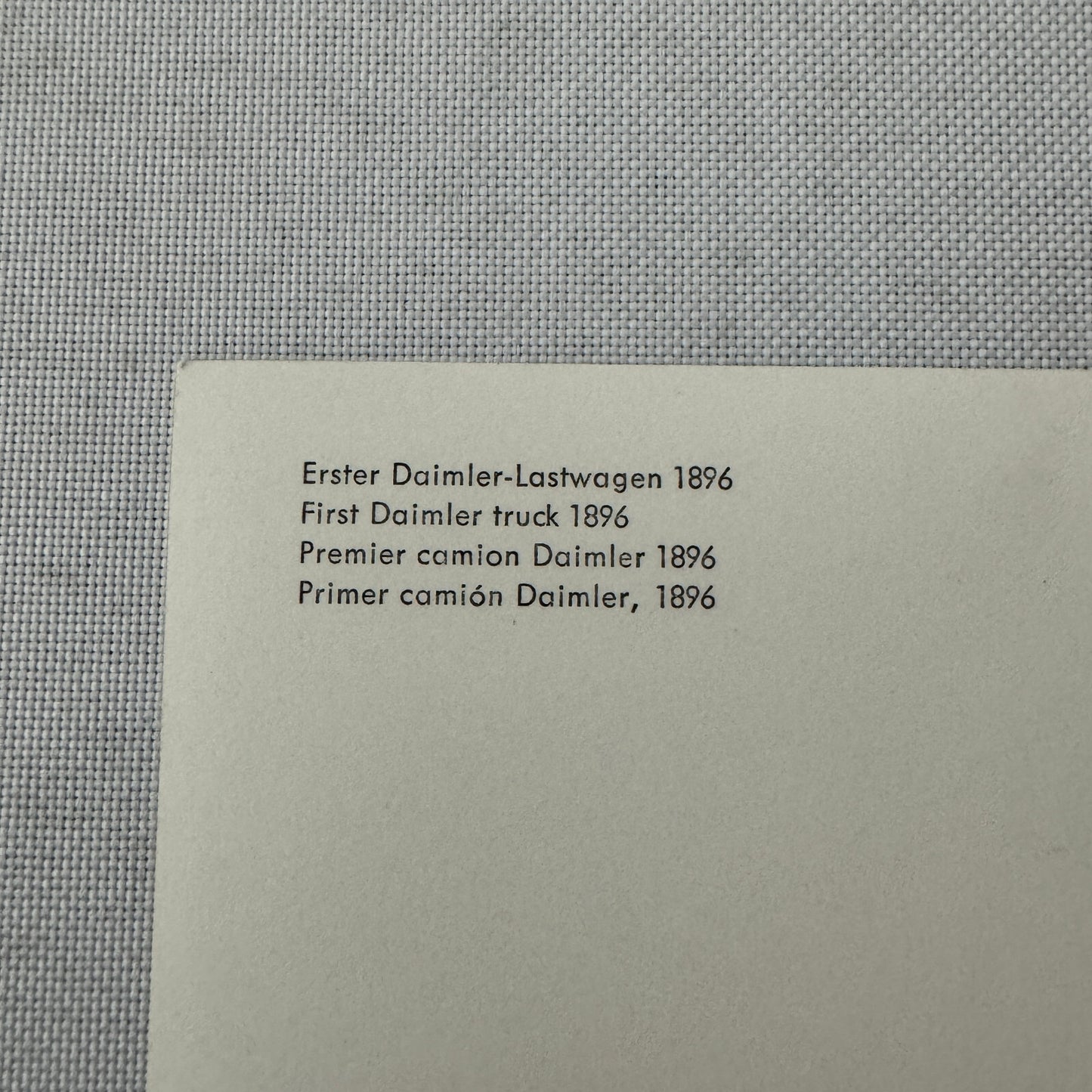 1896 Daimler Truck Mercedes Benz Factory Photo Postcard Post Card