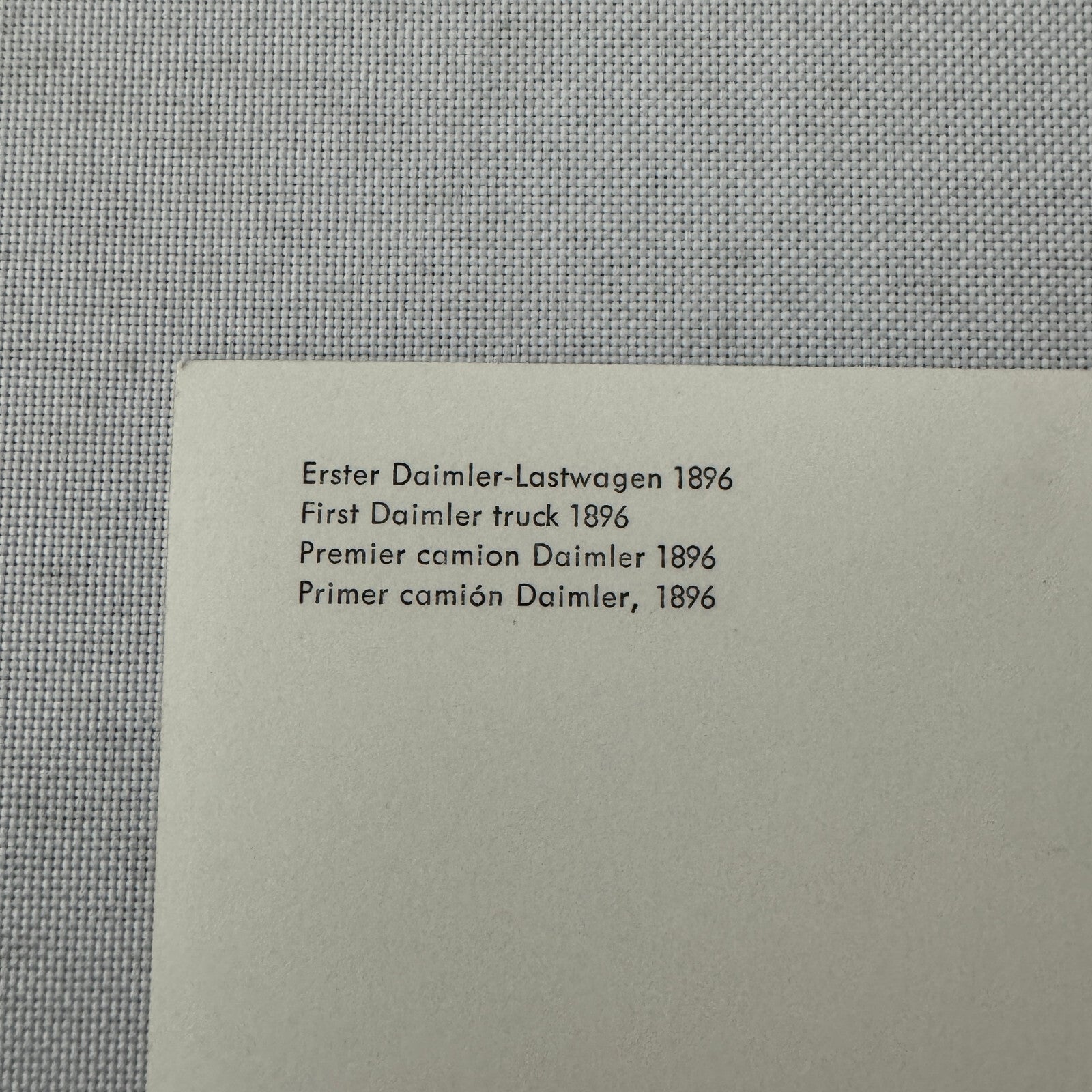 1896 Daimler Truck Mercedes Benz Factory Photo Postcard Post Card