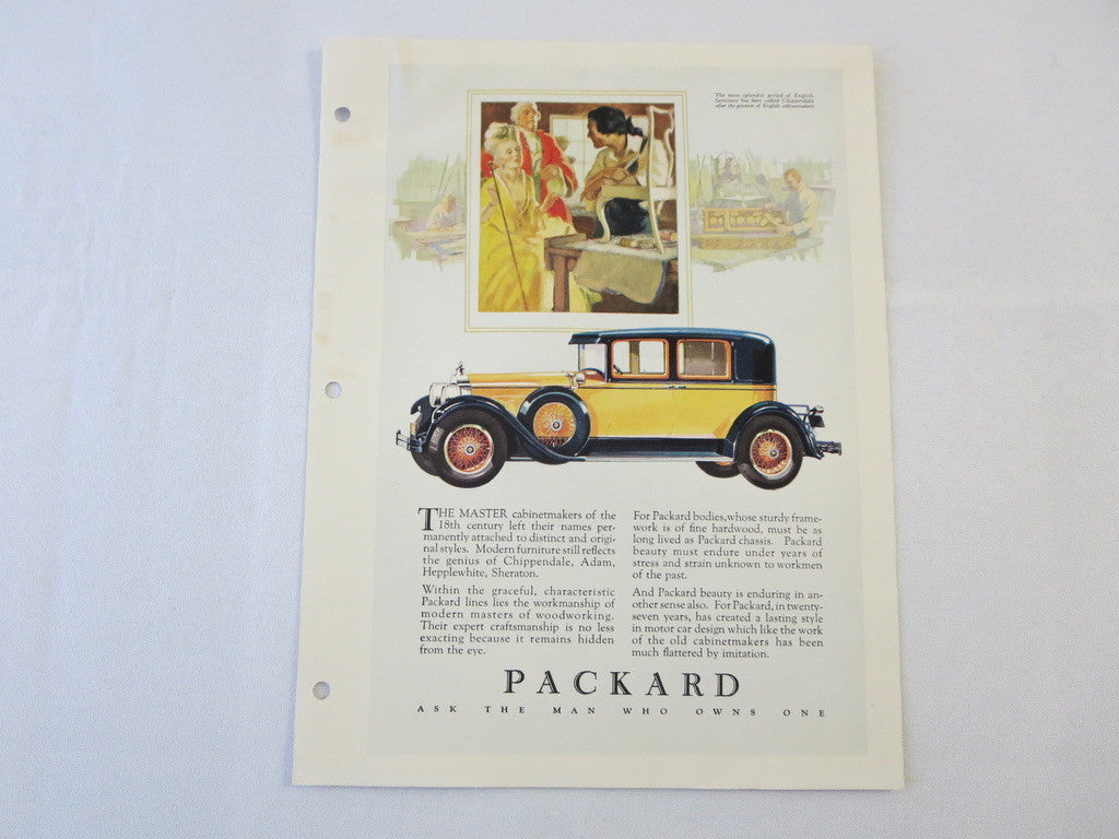 1927 1928 ? Packard Sedan Original Dealer Only Ad Proof - Vintage Advertising 