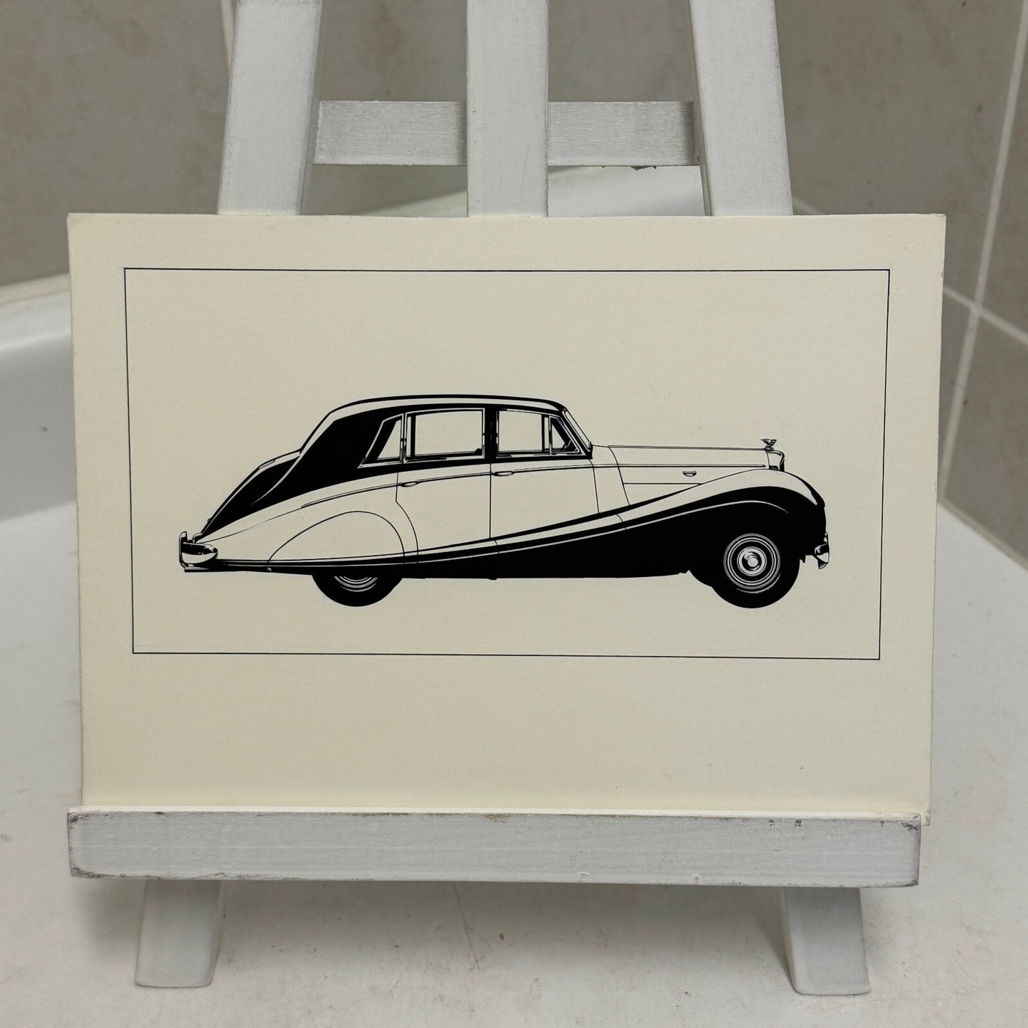 Vintage Bentley Car Automobile Illustration Art Drawing Hand Drawn Robert Preis