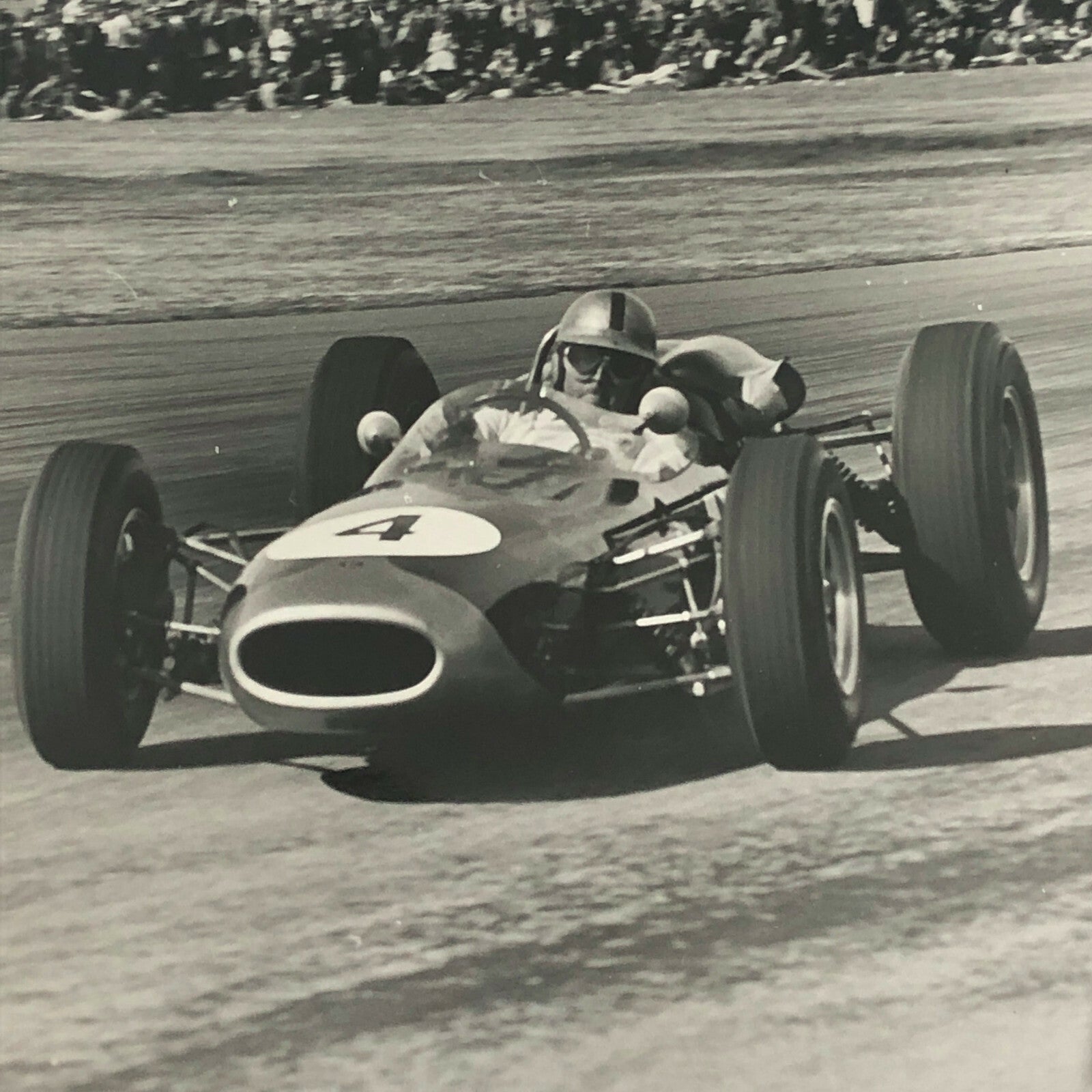 Vintage 1964 Jack Brabham Racing Car Photo Photograph Brabham Repco Climax 