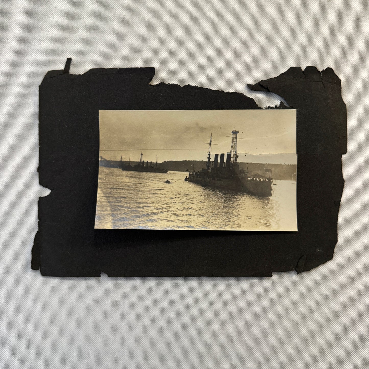 Vintage Boat Ship Photo Photograph Unidentified Possibly Military