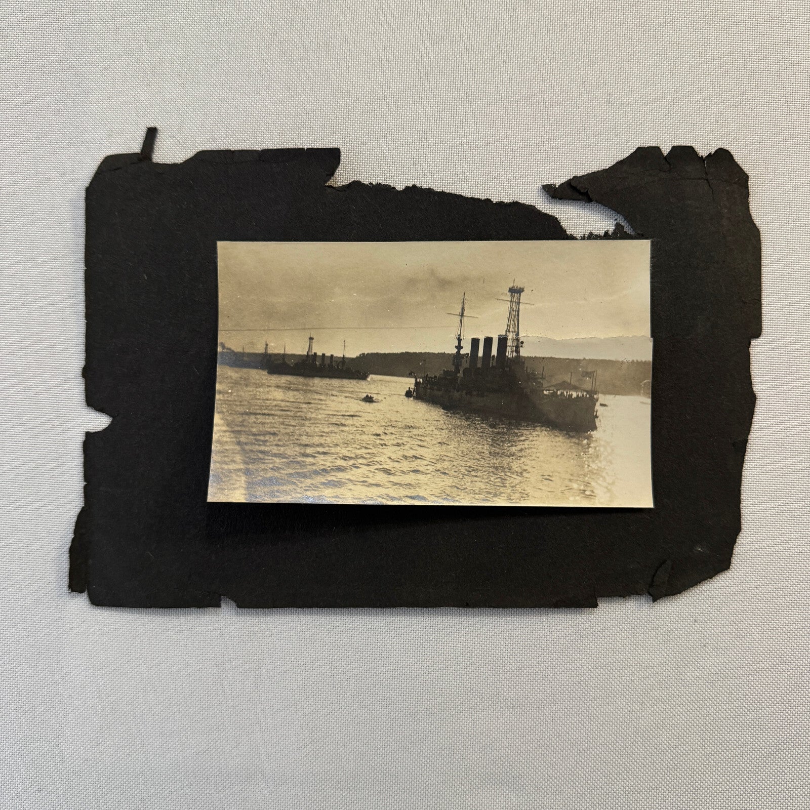 Vintage Boat Ship Photo Photograph Unidentified Possibly Military