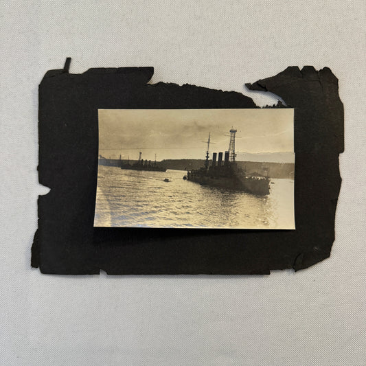 Vintage Boat Ship Photo Photograph Unidentified Possibly Military