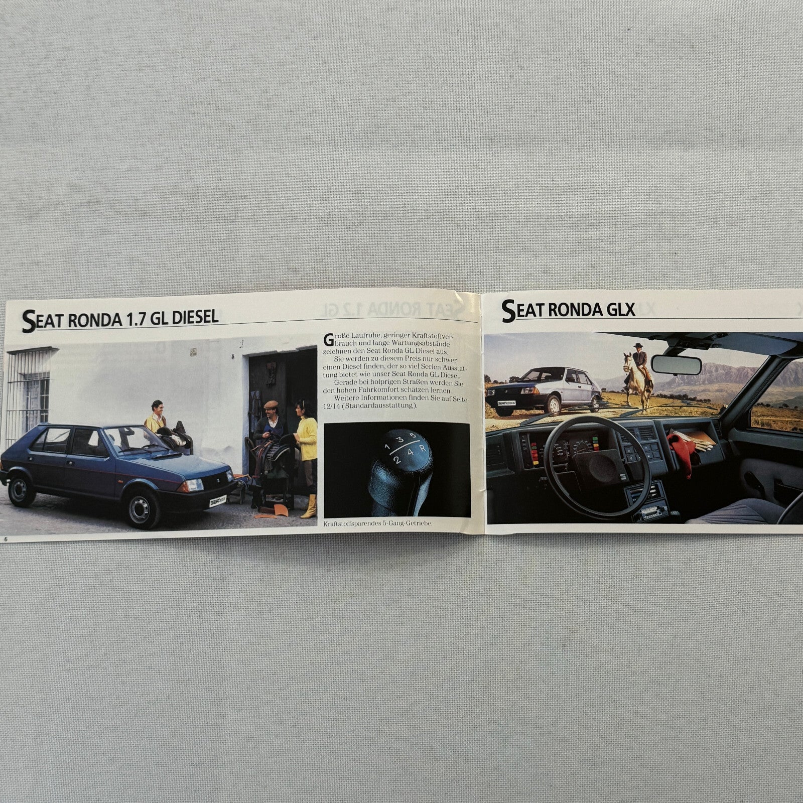 Seat Ronda Car Press Kit Brochure Photos 1983 1984 GERMAN Text European
