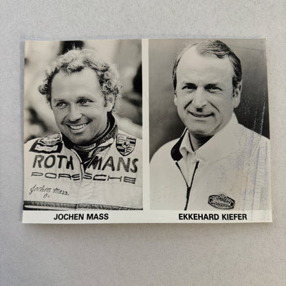 Rothmans Porsche Racing Driver Photo Photograph Jochen Mass Ekkehard Kiefer