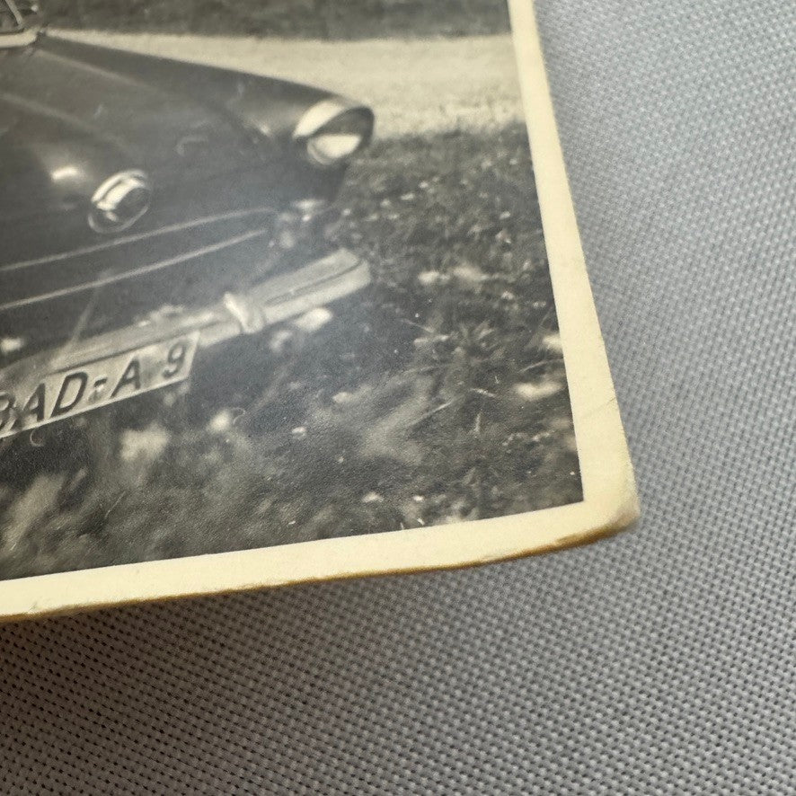 Vintage Photograph Man with Car Automobile Photo Print Unidentified
