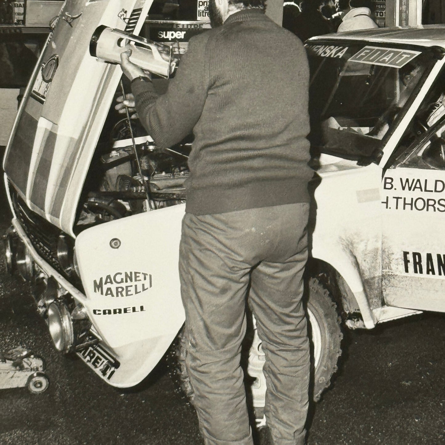 1980 Rallye Monte Carlo Press Photo Photograph DPPI Fiat 131 Abarth Car