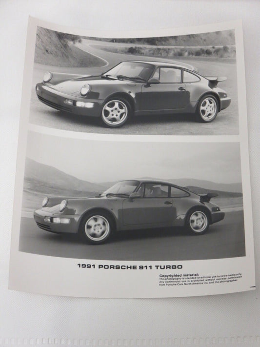 1991 Porsche 911 Turbo Factory Photograph Photo Picture Image - Authentic