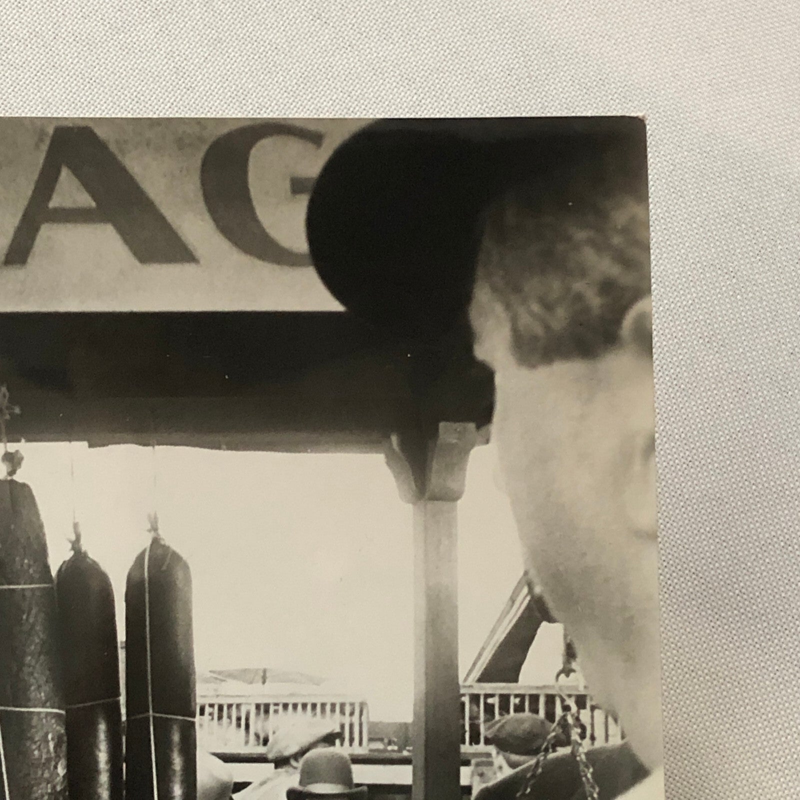 Vintage Photo Photograph Man in Sausage Stand Movie or Television Still ?