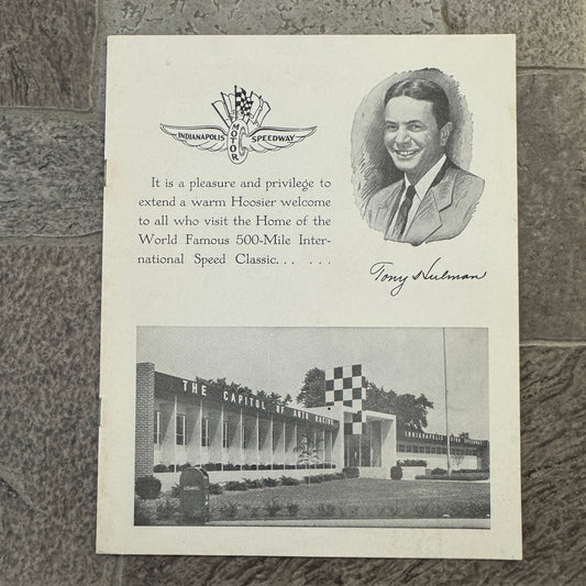 Vintage Indianapolis Motor Speedway Souvenir Brochure Program History Indy