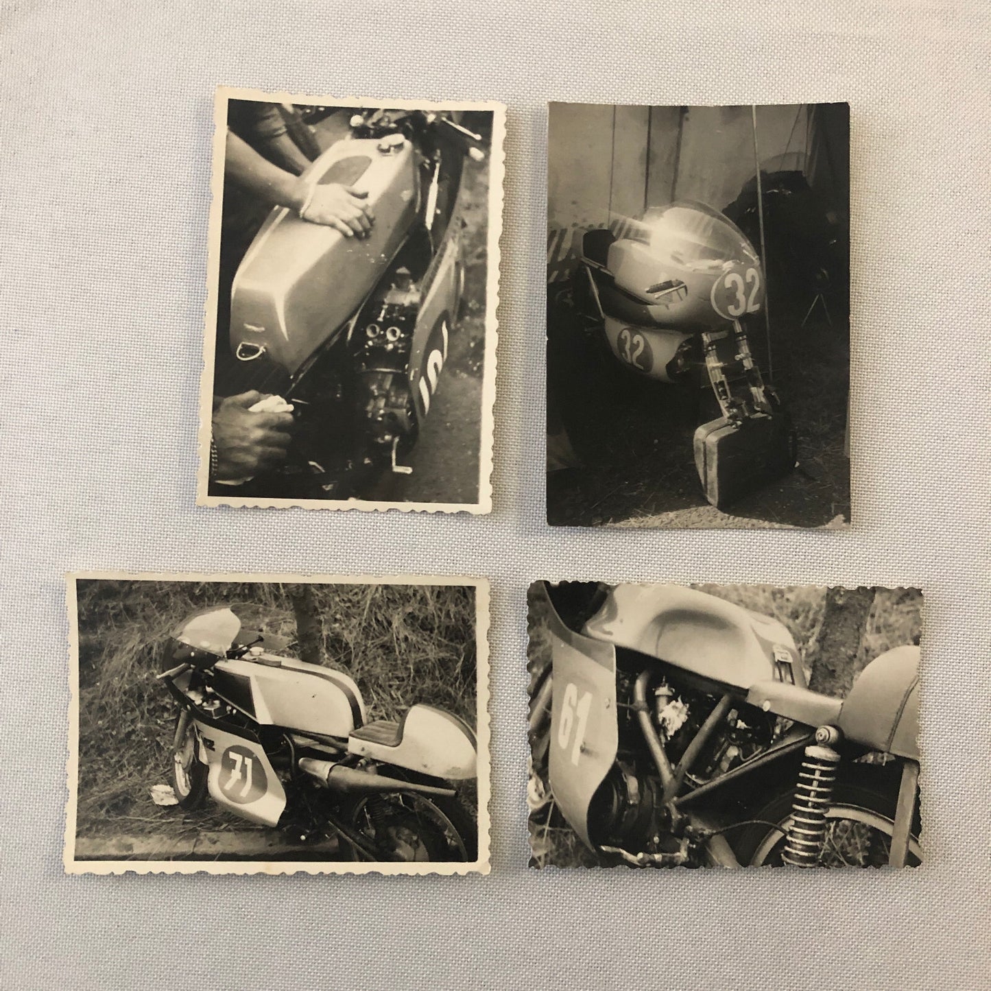 Vintage Motorcycle Racing Photo Photograph Germany Lot 4x Mike Duff Yamaha +