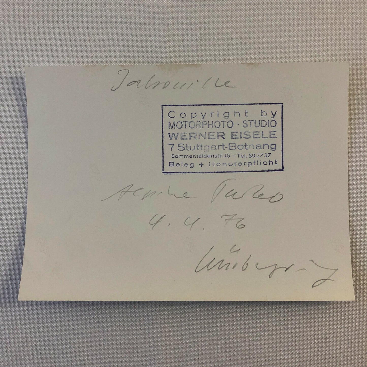 Vintage Racing Photo Photograph 1976 300KM Nurburgring Renault Alpine A442 Turbo