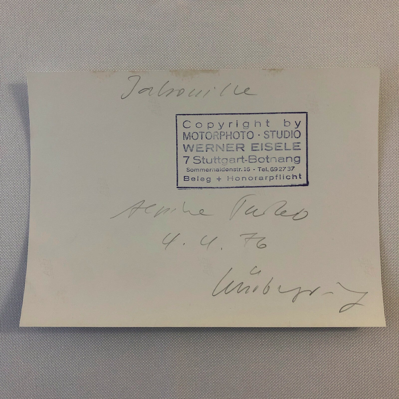 Vintage Racing Photo Photograph 1976 300KM Nurburgring Renault Alpine A442 Turbo