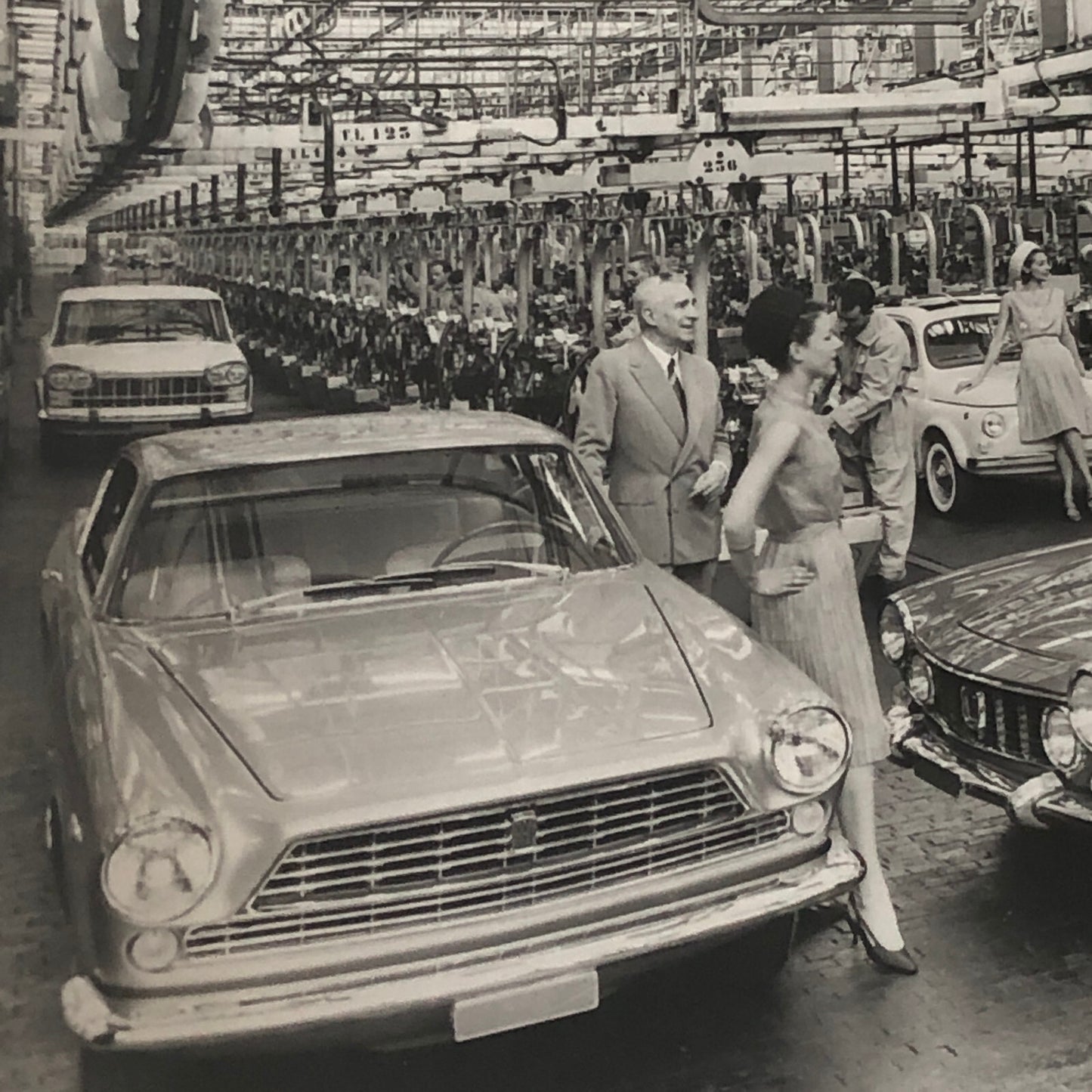 Vintage Fiat Factory Press Photo Photograph Fiat 1600 Cabriolet 500
