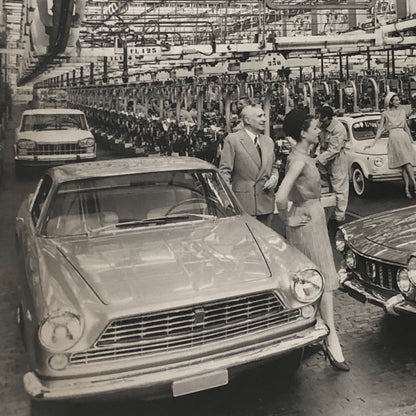 Vintage Fiat Factory Press Photo Photograph Fiat 1600 Cabriolet 500